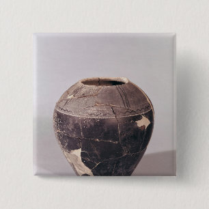 Chapa Cuadrada Florero del enlucido cerámico adornado con las