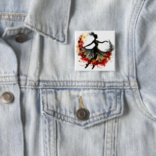 Chapa Cuadrada flores de baile chica impulso inspiración primaver