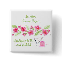 Flores de Cerezo Pintadas a Mano Punta de Aguja CU