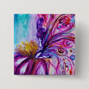 CHAPA CUADRADA FLORES DE FLORES BLANCOS EN COLOR ROSA, DERRAMES D