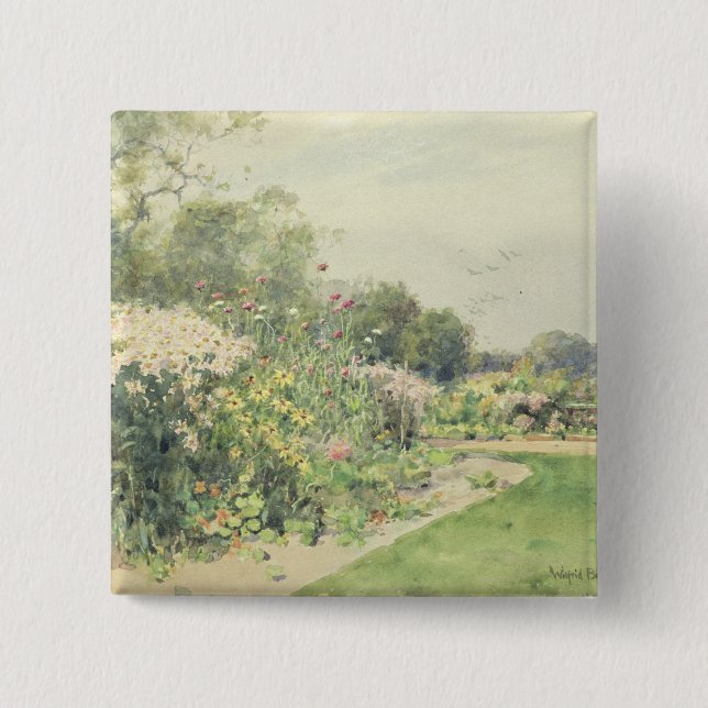 Chapa Cuadrada Flores de octubre (Anverso)