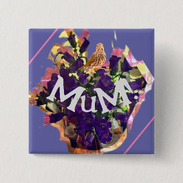 Chapa Cuadrada Flores moradas