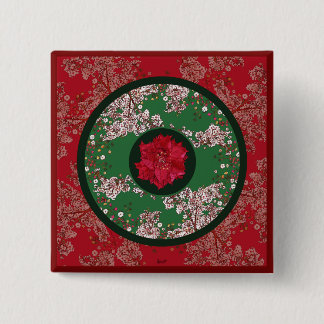 Chapa Cuadrada Flores para Navidad