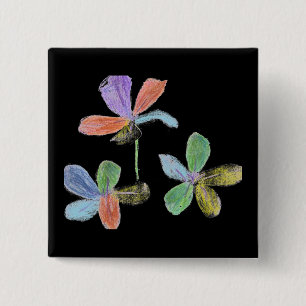 Chapa Cuadrada Flores tipo chalk