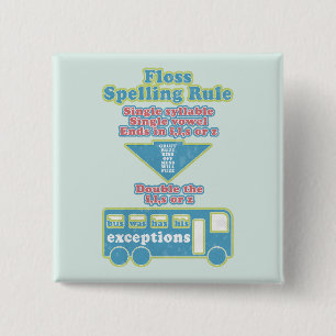 Chapa Cuadrada Floss Rule Phonics Learning English Language