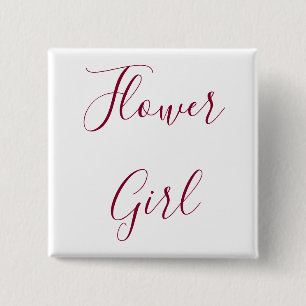 Chapa Cuadrada Flower Girl