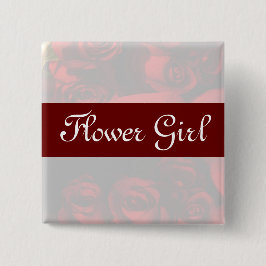 Chapa Cuadrada "Flower Girl" - Red Rose Bouquet (2)