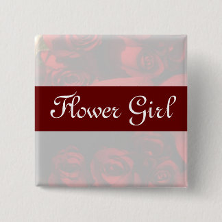 Chapa Cuadrada "Flower Girl" - Red Rose Bouquet (2)