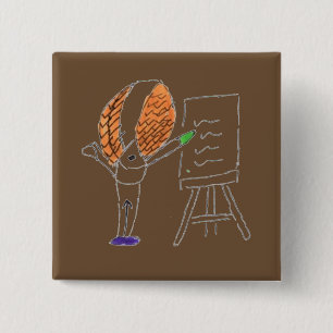 Chapa Cuadrada Fly Teacher Square Badge