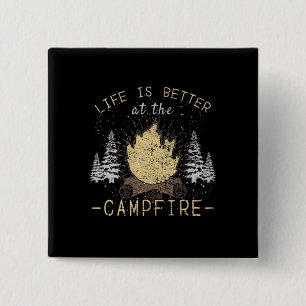 Chapa Cuadrada Fogata - La Vida Es Mejor En La Fogata