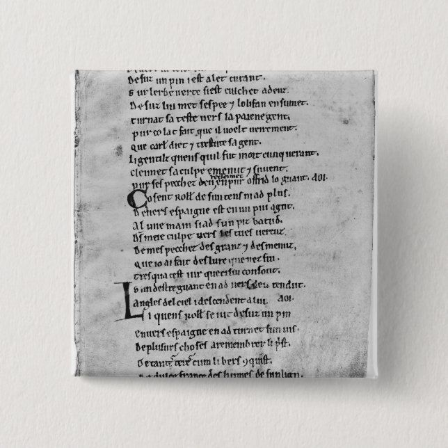 Chapa Cuadrada Fol.43 'la canción de Roland (Anverso)