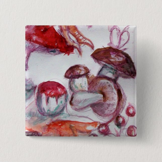 Chapa Cuadrada FOLLETA MÁGICA DE MUSHROOMS Detalle (Anverso)