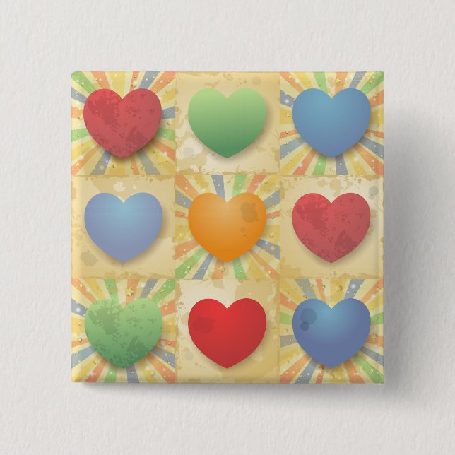 Chapa Cuadrada Fondo del corazón (Anverso)
