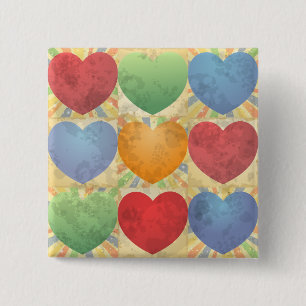 Chapa Cuadrada Fondo del corazón