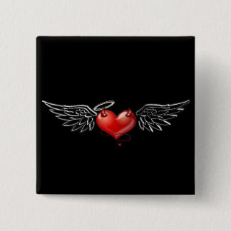 Chapa Cuadrada Fondo del diablo del ángel