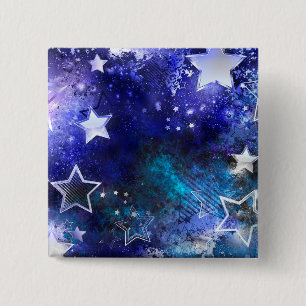 Chapa Cuadrada Fondo espacial con estrellas