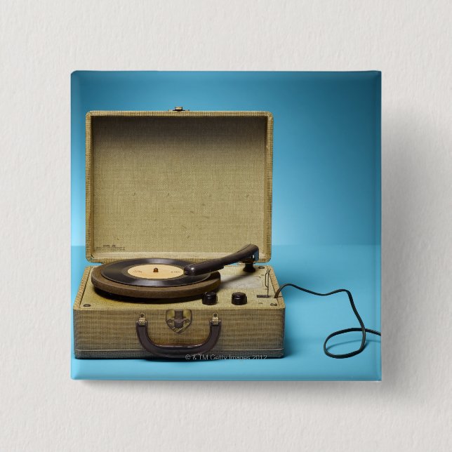 Chapa Cuadrada Fonógrafo de época (Anverso)