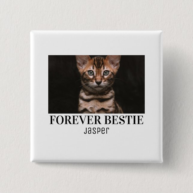 Chapa Cuadrada Forever bastie minimilist pet bastie (Anverso)