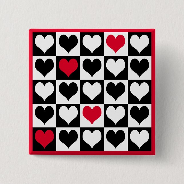 Chapa Cuadrada Formas de corazón (Anverso)