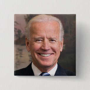 Chapa Cuadrada Foto del retrato de Joe Biden