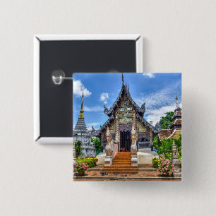 Chapa Cuadrada Foto del templo de Chiang Mai