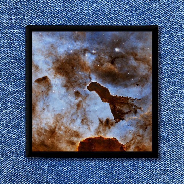 Chapa Cuadrada Foto Espacial Celeste de Hielo Cósmico (Cosmic Ice Carina Nebula Celestial Space Photo Button)