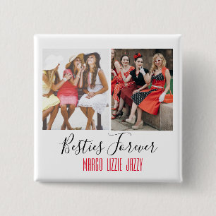 Chapa Cuadrada Foto personalizada de Diversión Amistad