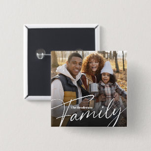 Chapa Cuadrada Foto simple de la familia de Personalizados