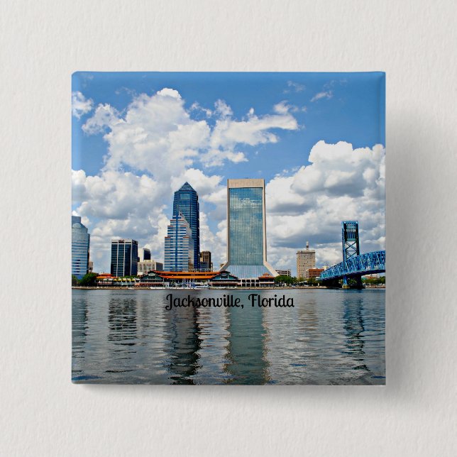Chapa Cuadrada Fotografía de Jacksonville, Florida (Anverso)