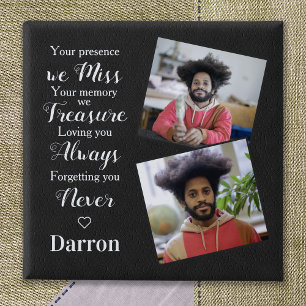 Chapa Cuadrada Fotografía de solidaridad en memoria de memoria pe