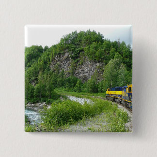 Chapa Cuadrada Fotografía de vacaciones en tren Denali Express Al