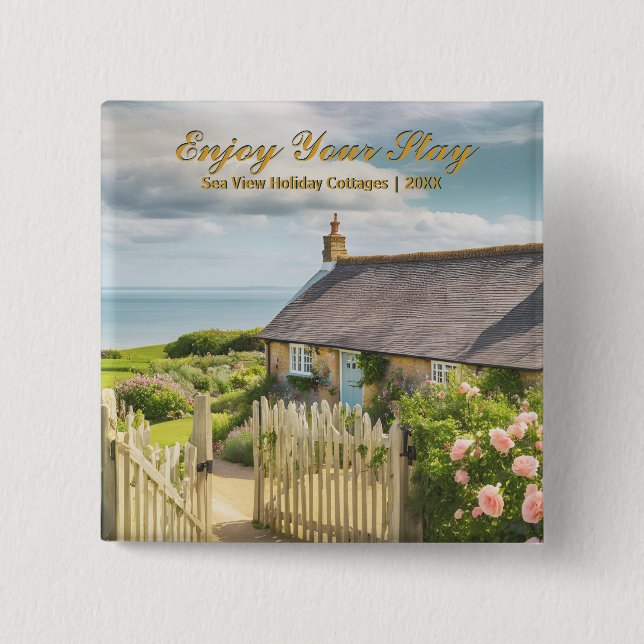 Chapa Cuadrada Fotos de la casa de vacaciones de vacaciones de al (Anverso)