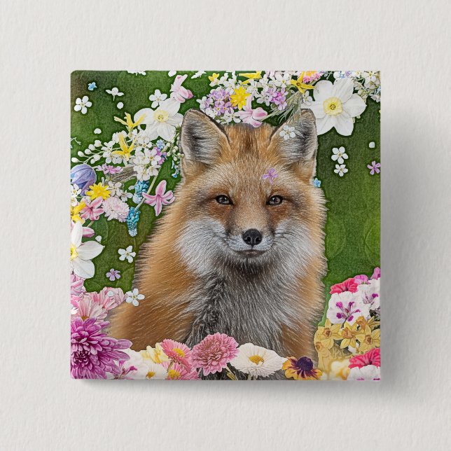 Chapa Cuadrada Fox de Flores (Anverso)