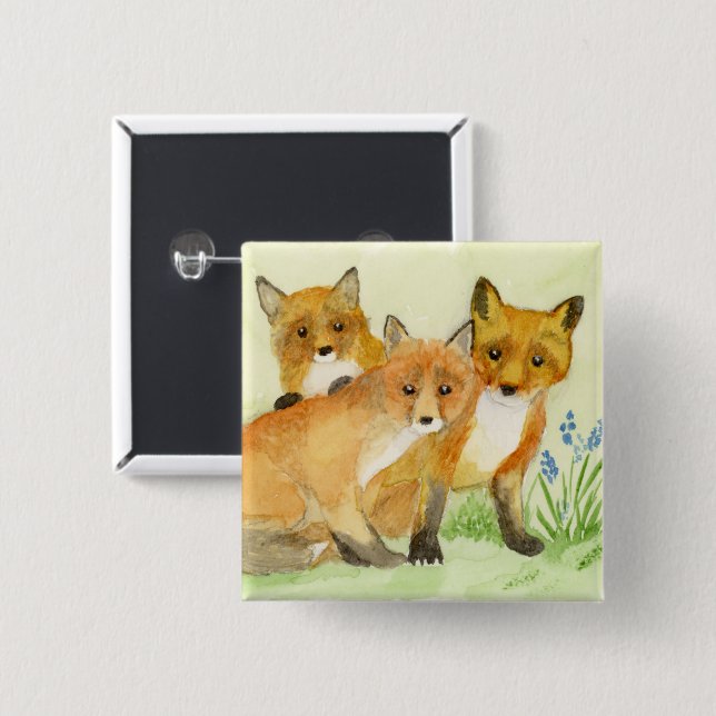 Chapa Cuadrada Fox Kits (Anverso y reverso)