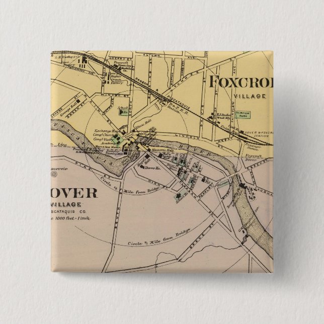 Chapa Cuadrada Foxcroft, Dover (Anverso)