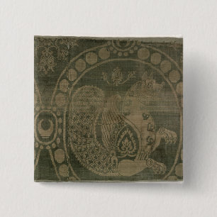 Chapa Cuadrada Fragmento de seda que muestra el 'Senmurv