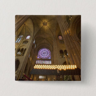 Chapa Cuadrada Francia, París. Interior de la Catedral de Notre D
