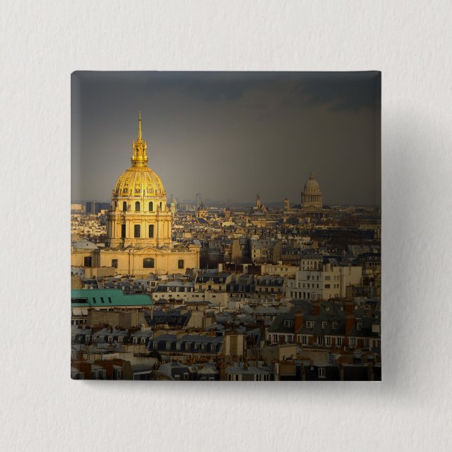 Chapa Cuadrada Francia, París. Los Inválidos vistos desde la (Anverso)