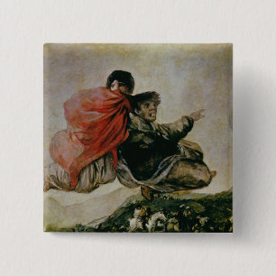 Chapa Cuadrada Francisco Jose de Goya y Lucientes el las brujas