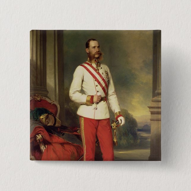 Chapa Cuadrada Francisco José I, emperador de Austria (Anverso)