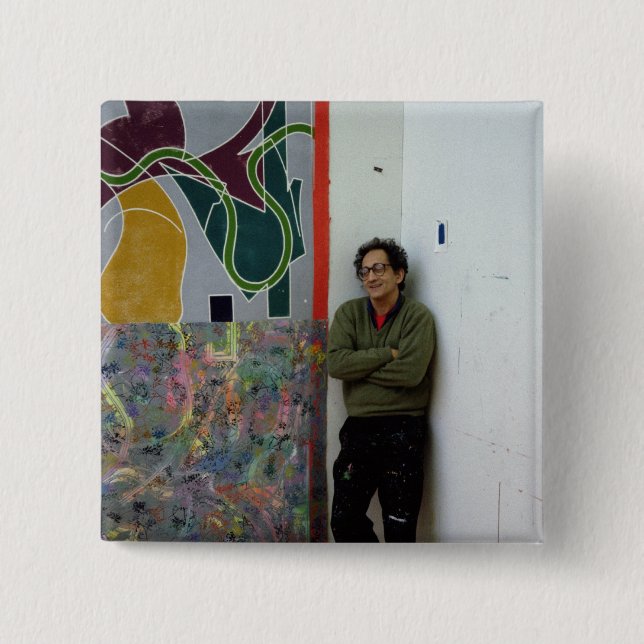 Chapa Cuadrada Frank Stella al lado de uno el suyo trabaja (Anverso)