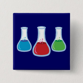 Chapa Cuadrada Frascos de la ciencia