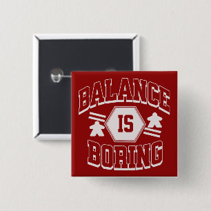 Chapa Cuadrada Frase del juego del Meple Board con el logotipo de