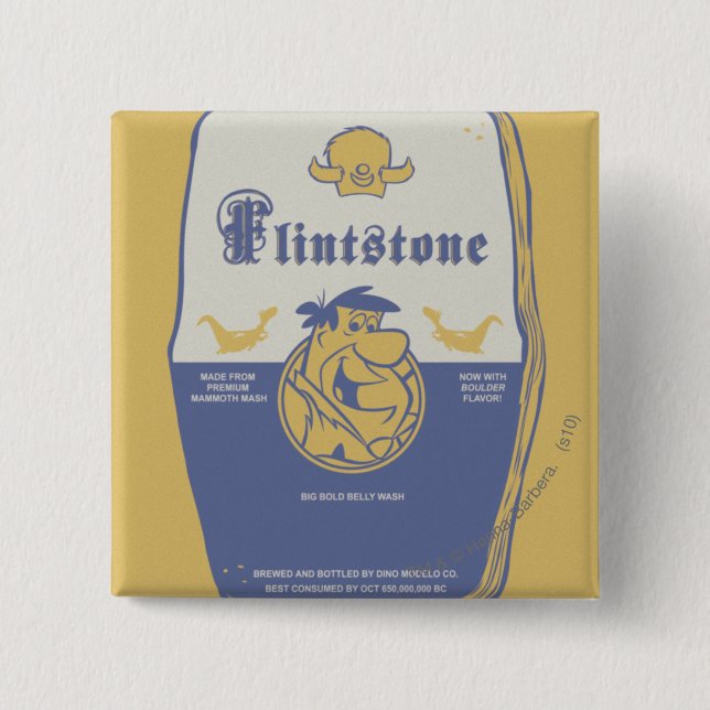 Chapa Cuadrada Fred Flintston Big Bold Belly Wash (Anverso)