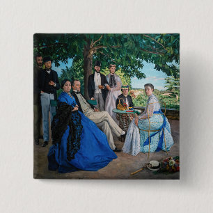 Chapa Cuadrada Frédéric Bazille - La Reunión Familiar