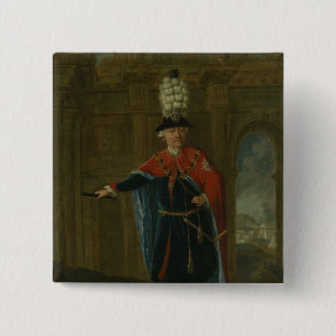 Chapa Cuadrada Frederick el grande vestido en el traje