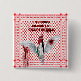 Chapa Cuadrada Free Palestine Pin, tema palestino de miedo