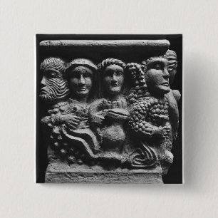 Chapa Cuadrada Frente de un altar usado como fuente que