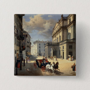 Chapa Cuadrada Frente del teatro del La Scala, 1852