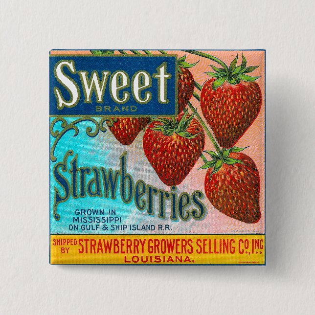 Chapa Cuadrada Fresas dulces (Anverso)